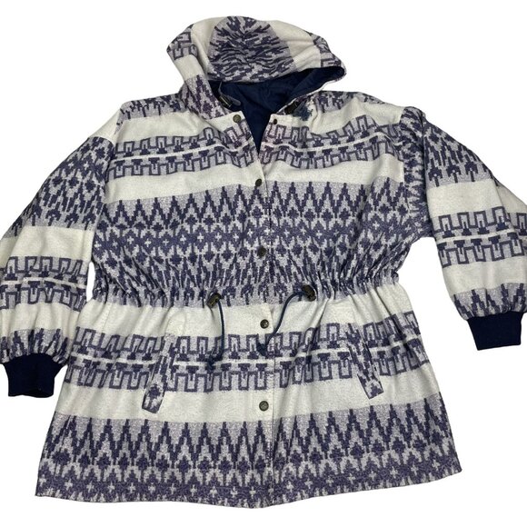 Daniel Jackets & Blazers - Vintage Womens Southwestern Style Parka Jacket OS by Daniel Aztec Pattern